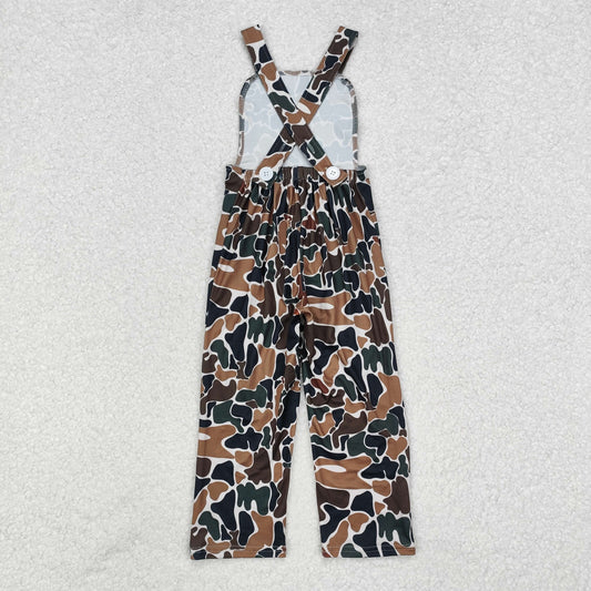 SR1988 Baby Boys Dark Brown Camo Straps Jumpsuit