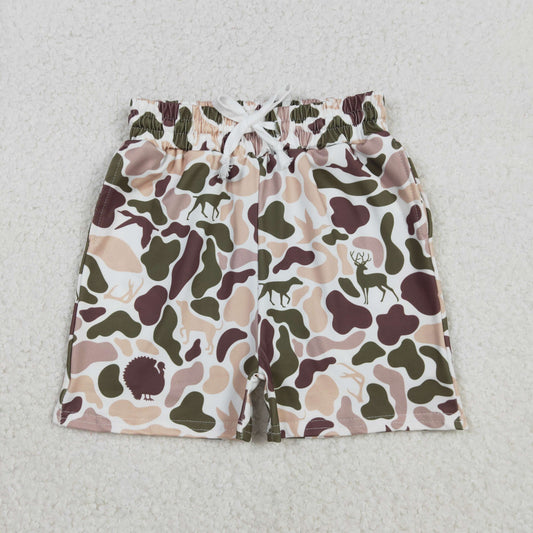 SS0699 Baby Boys Southern Hunting Ducks Deer Camo Pockets Shorts Bottom C11.25