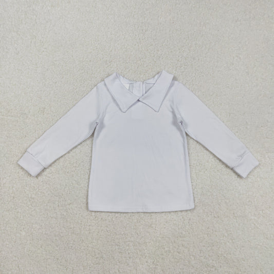 BT0820 Baby Boys Long Sleeve White Back Button Tee Shirts Tops C9.1