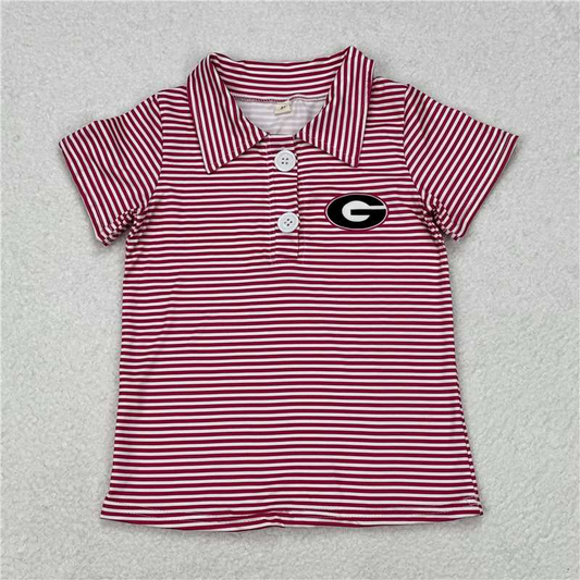 G5-11-2/* G Striped short-sleeved top