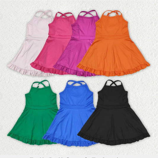 Baby Girls Sibling Knit Knee Length Active Wear Athletic Dresses