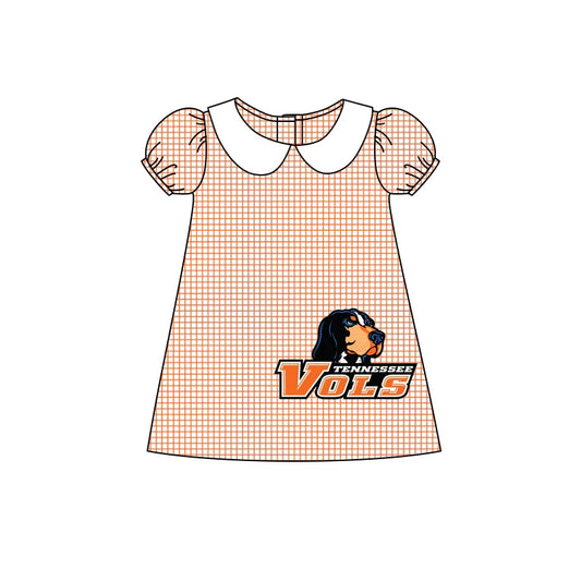 Baby Girls T Vols Short Sleeve Team Knee Length Dresses Preorder(moq 3)