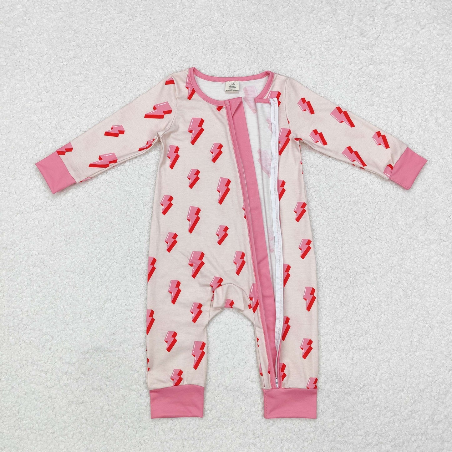 LR1983 Baby Infant Girls Western Lights Bamboo Long Sleeve Romper