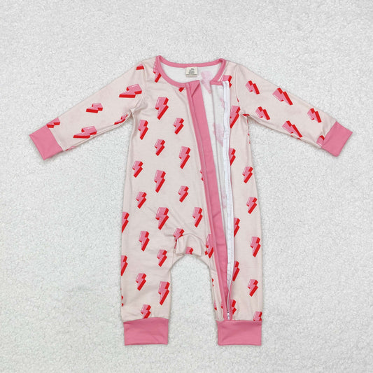 LR1983 Baby Infant Girls Western Lights Bamboo Long Sleeve Romper