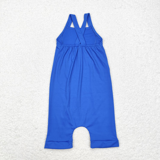 S0452 Baby Girls Blue Active Wear Athletic Jumpsuits