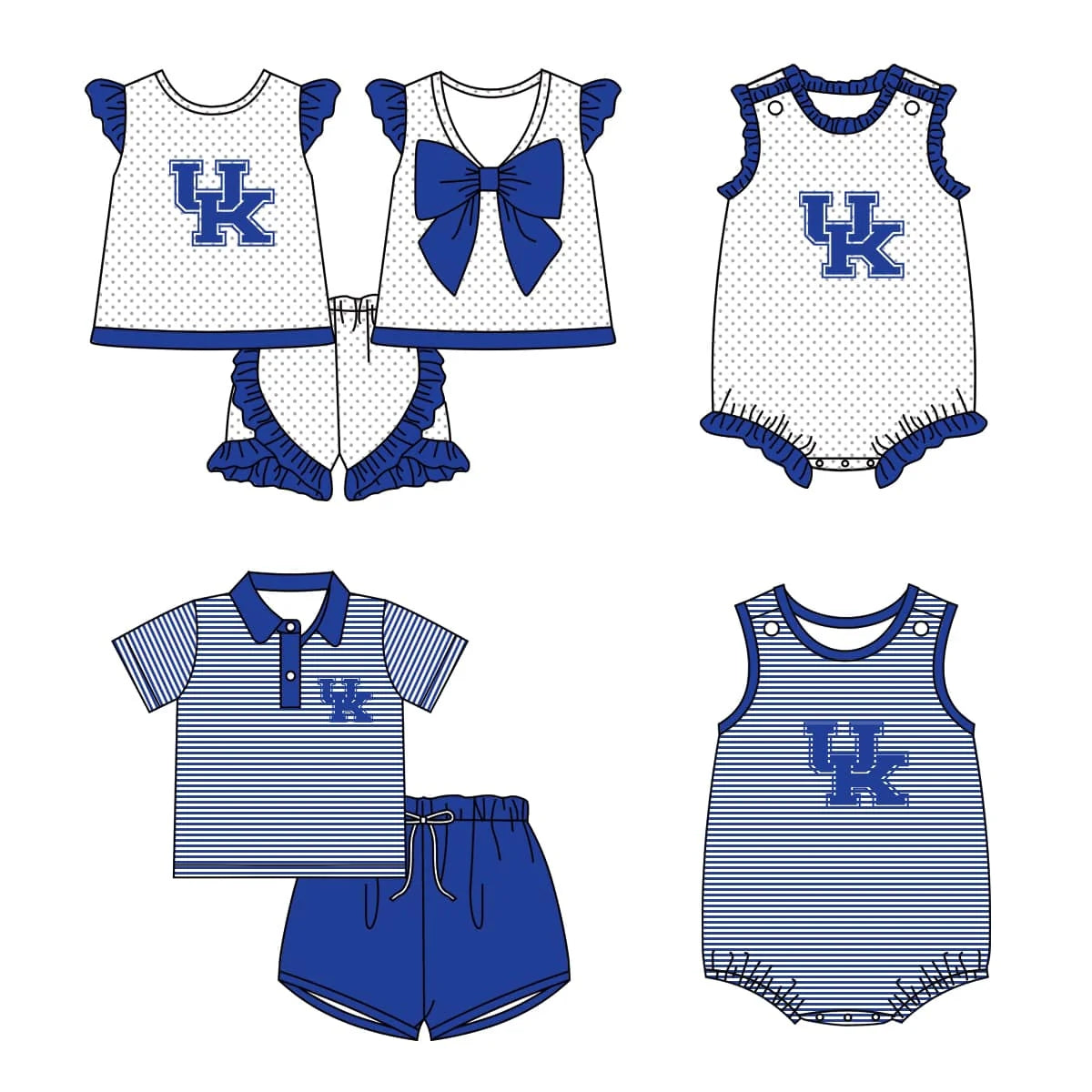Sibling Boys Baby Girls UK team Rompers Clothes Sets preorder(moq 3)