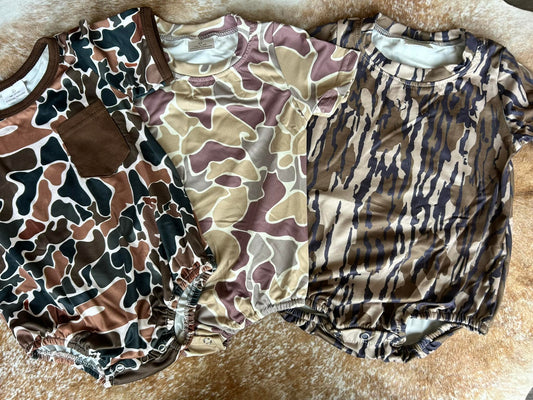 Sibling Baby Boys Western Camo Rompers Brother Designs 6.30