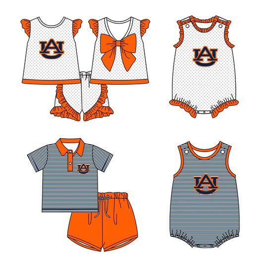 Sibling Boys Baby Girls AU team Rompers Clothes Sets preorder(moq 3)