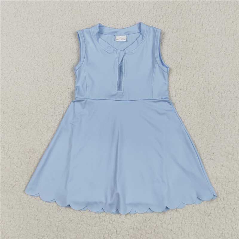 RTS GSD2088 Baby Girls Blue Zippered Yoga Skort Active Wear Knee-Length Dress