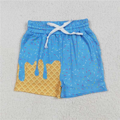 Sibling Baby Boys Ice Cream Drip Sprinkles Stars Summer Shorts Bottoms 7.25