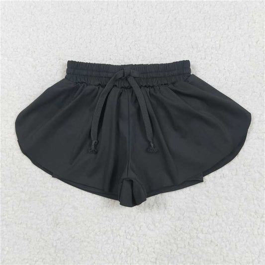 RTS SS0551 Baby Girls Black Yoga Skort Shorts Bottoms for Kids