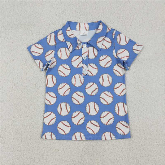 RTS BT1578 Baby Boys Top Baby Boys Baseballs Team Button Polo Shirts Top