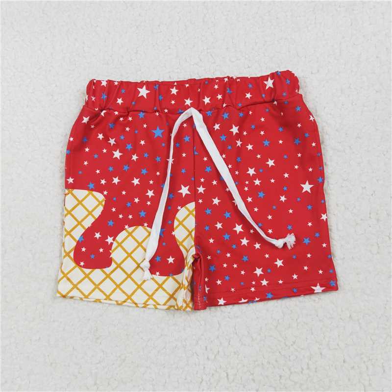 Sibling Baby Boys Ice Cream Drip Sprinkles Stars Summer Shorts Bottoms 7.25