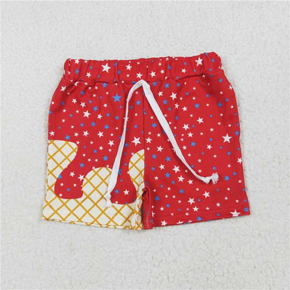 Sibling Baby Boys Ice Cream Drip Sprinkles Stars Summer Shorts Bottoms 7.25