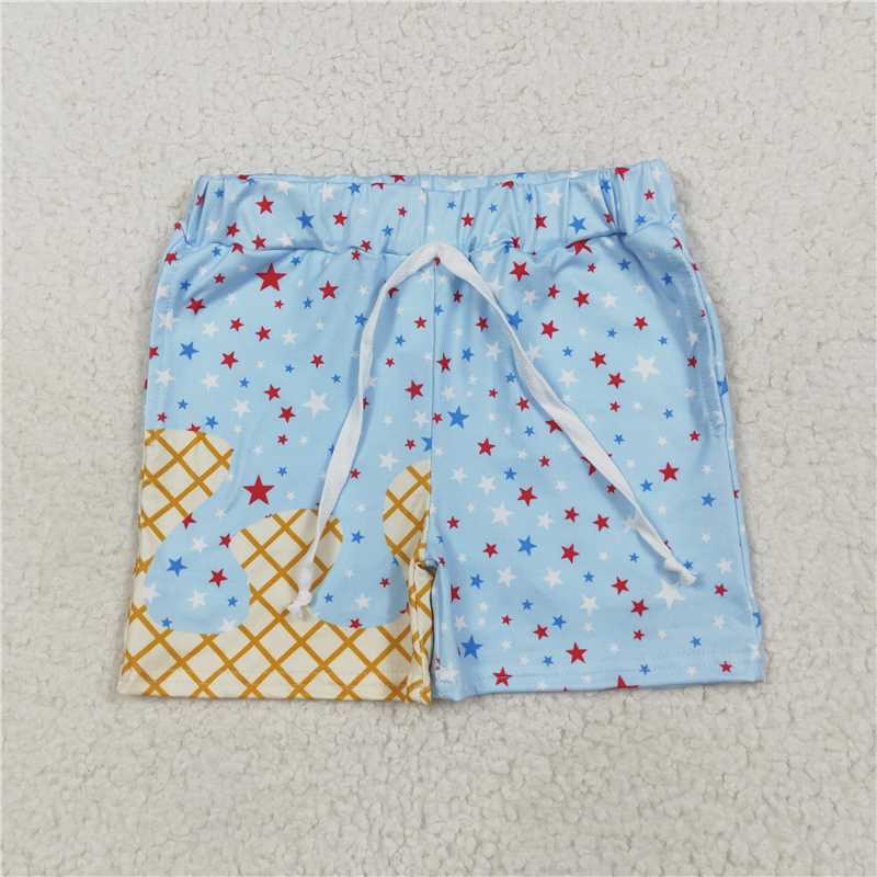 Sibling Baby Boys Ice Cream Drip Sprinkles Stars Summer Shorts Bottoms 7.25