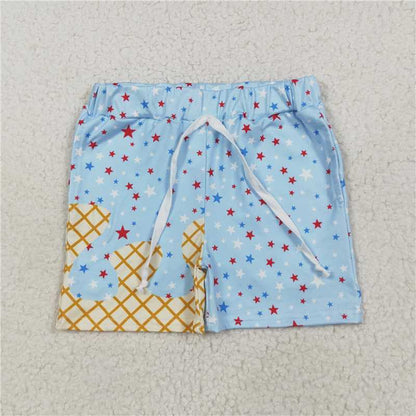 Sibling Baby Boys Ice Cream Drip Sprinkles Stars Summer Shorts Bottoms 7.25