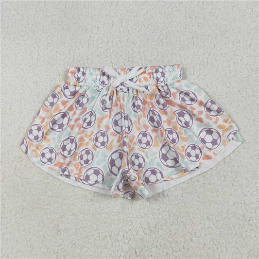 RTS SS0582 Baby Girls Colorful Leopard Print Football Shorts Summer Bottoms Infant Clothing