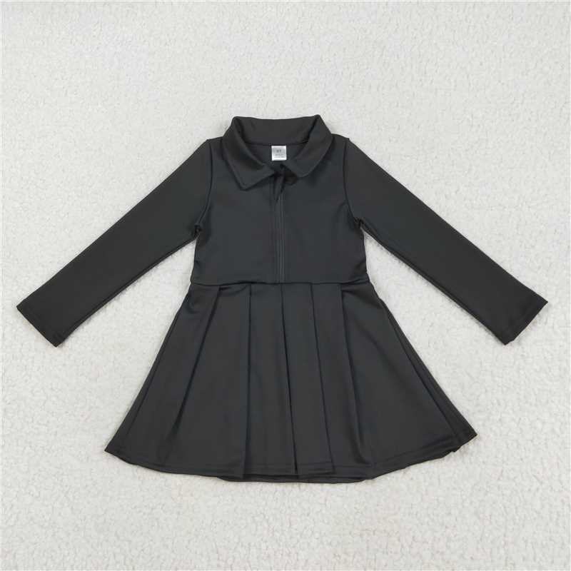 Sibling 8 Colors Baby Girls Long Sleeves Zipper Yoga Knee Length Dresses 8.7
