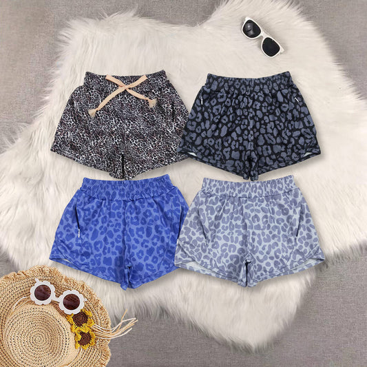 Sibling Baby Girls Leopard Yoga Athletic Shorts Bottoms 5.17