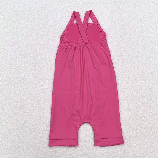 S0447 Baby Girls Hotpink Active Wear Athletic Jumpsuits