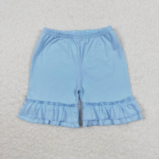 SS0183 Sky blue lace shorts