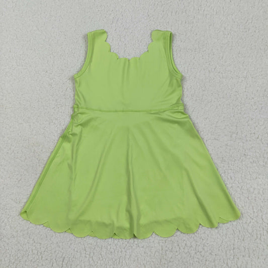 GSD2374 Baby Girls Aqua Sleeveless Yoga Active Knee Length Dress 5.30