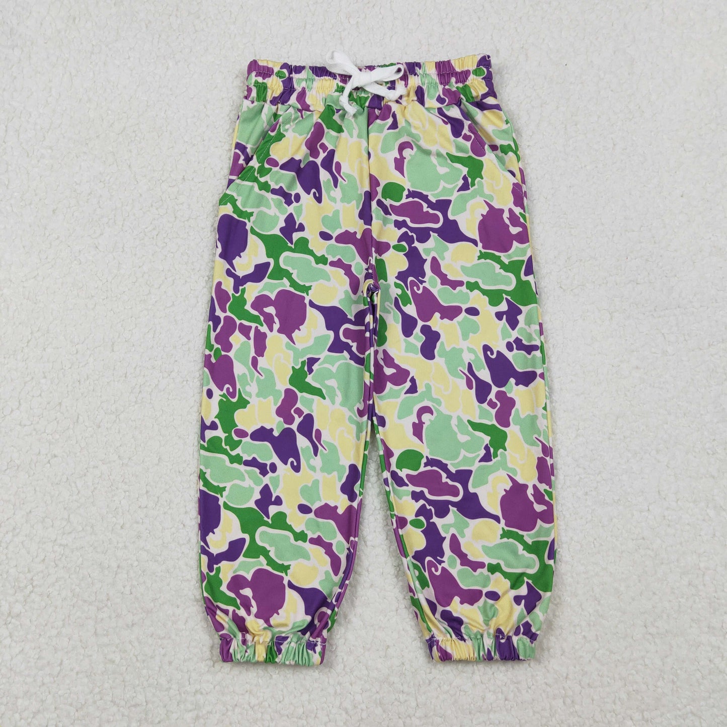P0838 Baby Boys Mardi Gras Camo Pockets Jogger Pants  C10.27