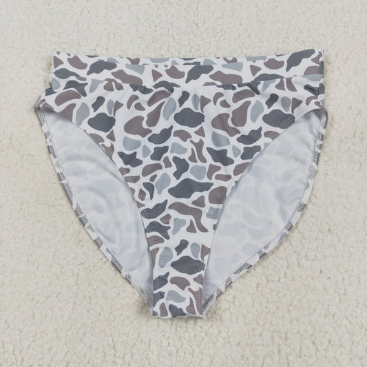 S0557 Adult Women Light Grey Camo Swim Bottom 6.11