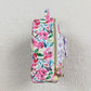 BA0102 Flowers Purple Floral Bow Dinner Bag Lunch Box Bag