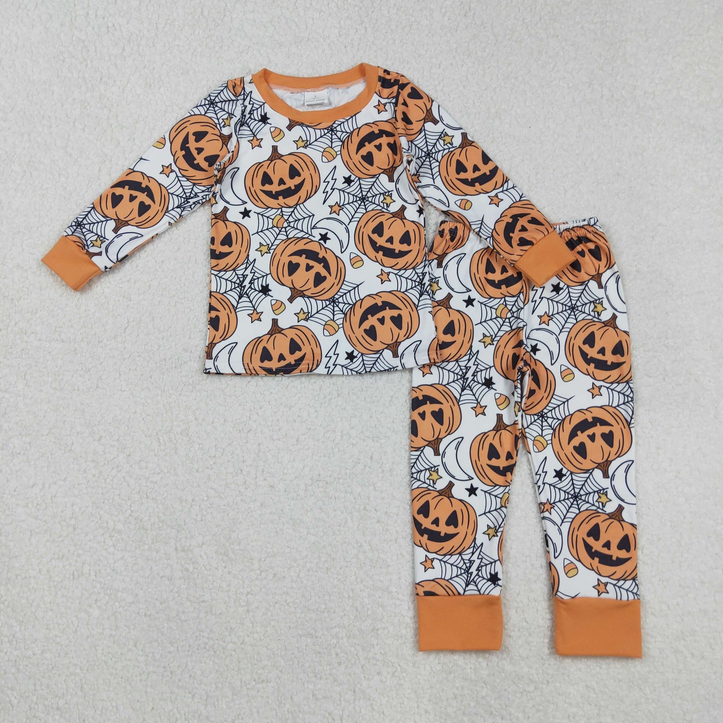 BLP1210 Baby Boys Ghost Pumpkins Top Pants Halloween Pajamas Set C9.1