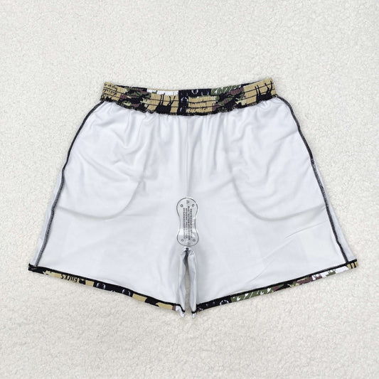 S0466 Adult Man Green Deers Camouflage Pockets Bottom Trunks Shorts Swimwear