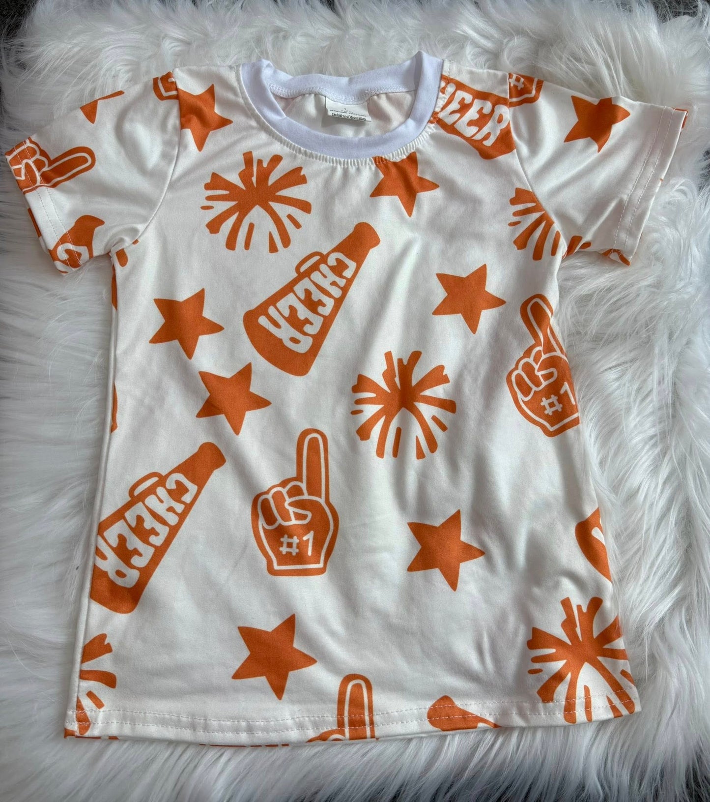 8 Colors Sibling Baby Girls Cheer Team Tee Shirts Tops 7.22