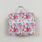 BA0102 Flowers Purple Floral Bow Dinner Bag Lunch Box Bag