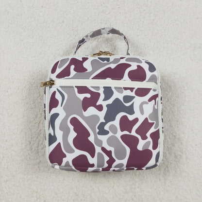 BA0227 Baby Kids Grey Camo Lunch Dinnder Picnic Thermal Bags Lunch Boxes