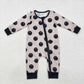 LR1434 Baby Infant Boys Fall Smile Bamboo Romper