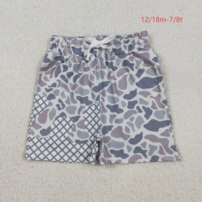 SS0647 Baby Boys Grey Camo Drip Team Shorts Bottom C10.28