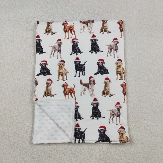 BL0176 Baby Toddler Children Christmas Dogs Minky Blanket C10.10