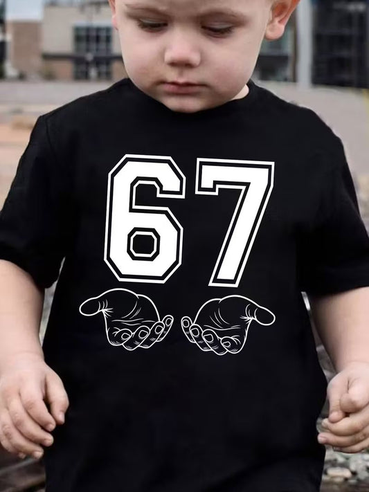 C11.27 Custom Moq 8 Baby Boys Short Sleeve Black 67 T-shirts Top