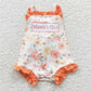 Boys and girls embroidered mamas boy orange short-sleeved shorts suit and jumpsuit collection