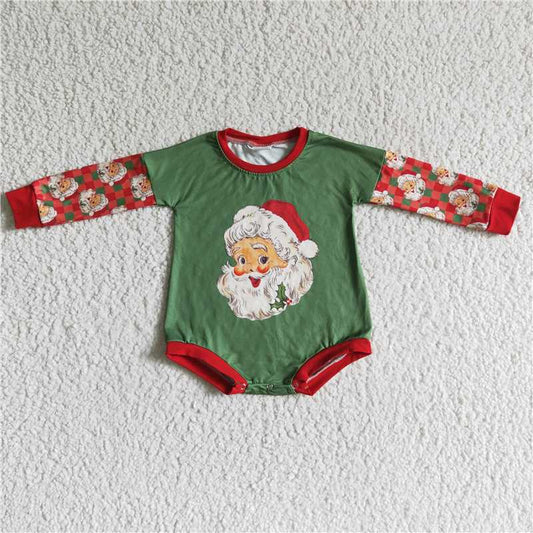 LR0137 Christmas Baby Santa Long Sleeve Romper