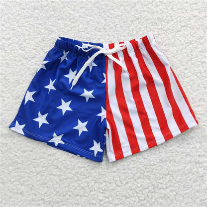 Baby Girls&Boys 4th of July Sibling National Day star-striped swimsuit swim trunks