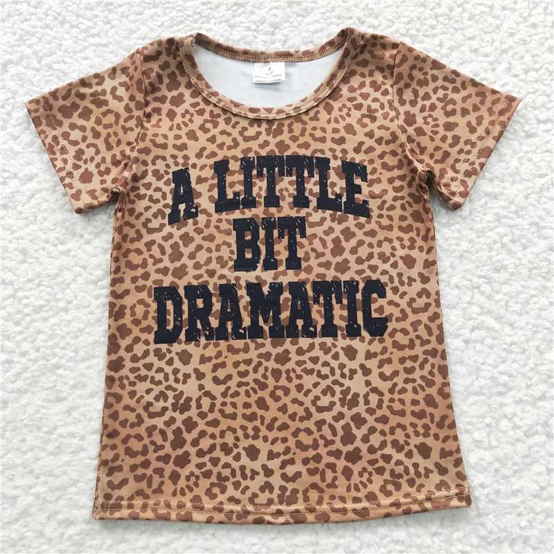 BT0219 Baby Girls A Little Bit Dramatic Short Sleeve Shirts Tops