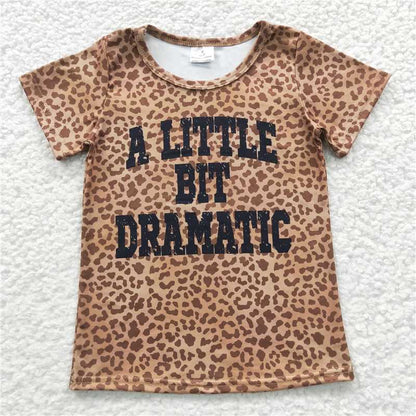 BT0219 Baby Girls A Little Bit Dramatic Short Sleeve Shirts Tops