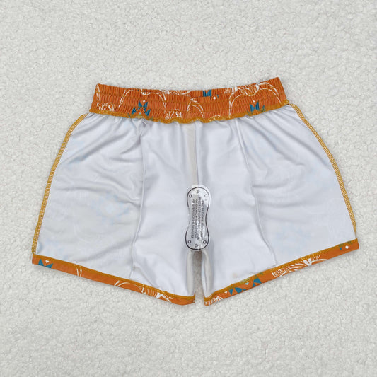 S0463 Baby Boys Western Cow Aztec Trunks Bottoms Swimsuits