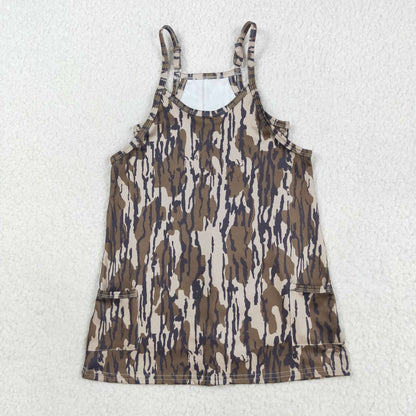 GSD2720 Baby Girls Strap Bottomland Camo Pockets Yoga Dress 8.11