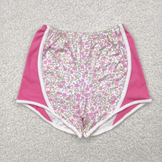 SS0523 Baby Girls Pink Floral Strawberry Shorts Bottoms 4.28