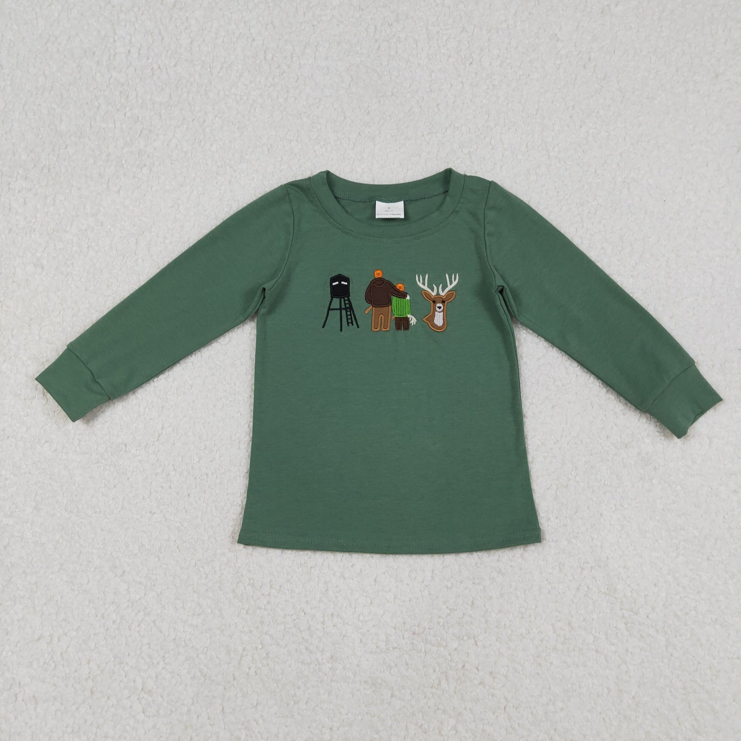 BT1438 Embroidery Deer Baby Boys Hunting T-shirts Top C12.11