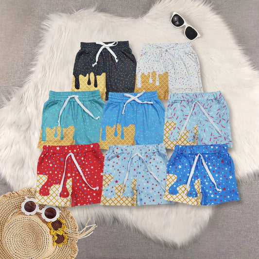 Sibling Baby Boys Ice Cream Drip Sprinkles Stars Summer Shorts Bottoms 7.25