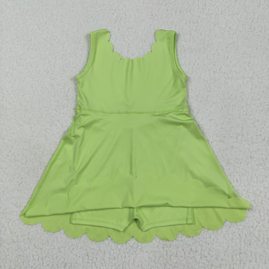GSD2374 Baby Girls Aqua Sleeveless Yoga Active Knee Length Dress 5.30