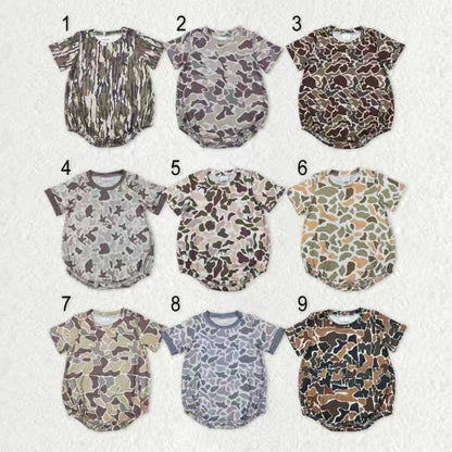 Sibling Baby Boys Short Sleeves Southern Camo Rompers C11.29
